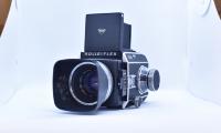 Rolleiflex SL66 Medium Format Camera owned and autographed by Walter Kundzicz,  accompanying manual